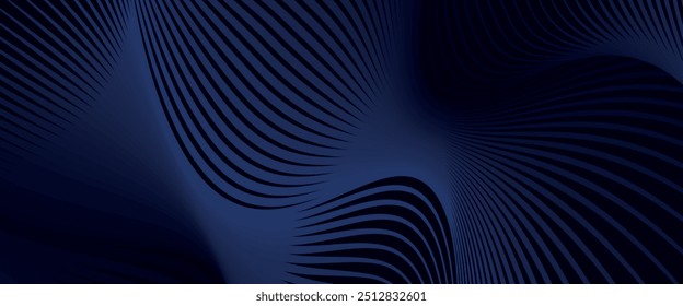 Diseño de fondo de Premium con patrón de línea azul oscuro diagonal. Plantilla de Vector para el Anuncio de lujo digital, invitación, vale, certificado