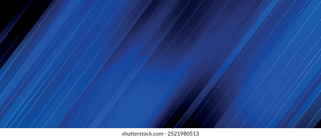 Premium background design with diagonal dark blue line pattern. Vector horizontal template for digital lux business banner, contemporary formal invitation, luxury voucher, prestigious certificate.