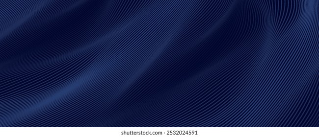 Design de fundo premium com padrão de linha azul escuro diagonal. Modelo de vetor para banner de luxo digital, convite, voucher