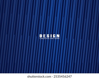 Design de fundo premium com padrão de listras azul escuro diagonal. Modelo horizontal vetorial para banner de negócios de luxo digital, convite formal contemporâneo, voucher de luxo, certificado, etc.