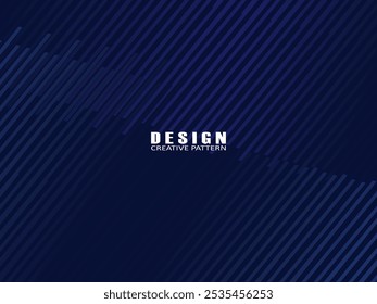 Diseño de fondo de Premium con patrón de rayas azul oscuro diagonal. Plantilla Horizontal de Vector para Anuncio de negocios de lujo digital, invitación formal contemporánea, cupón de lujo, certificado, etc.
