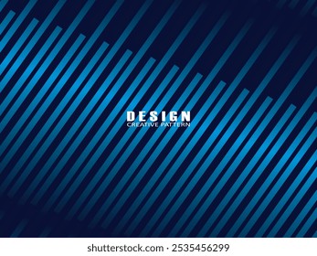 Premium background design with diagonal dark blue stripes pattern. Vector horizontal template for digital luxury business banner, contemporary formal invitation, luxury voucher, certificate, etc.