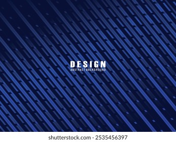 Design de fundo premium com padrão de listras azul escuro diagonal. Modelo horizontal vetorial para banner de negócios de luxo digital, convite formal contemporâneo, voucher de luxo, certificado, etc.