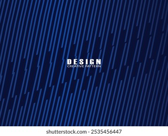 Diseño de fondo de Premium con patrón de rayas azul oscuro diagonal. Plantilla Horizontal de Vector para Anuncio de negocios de lujo digital, invitación formal contemporánea, cupón de lujo, certificado, etc.