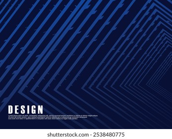 Diseño de fondo de Premium con patrón de rayas azul oscuro diagonal. Plantilla Horizontal de Vector para Anuncio de negocios de lujo digital, invitación formal contemporánea, cupón de lujo, regalo prestigioso.