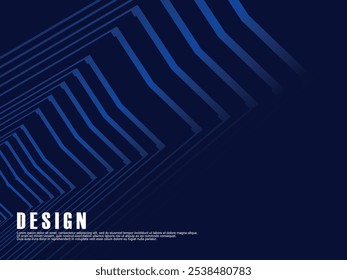 Diseño de fondo de Premium con patrón de rayas azul oscuro diagonal. Plantilla Horizontal de Vector para Anuncio de negocios de lujo digital, invitación formal contemporánea, cupón de lujo, regalo prestigioso.