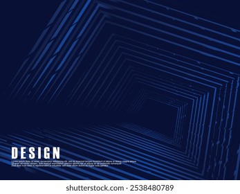Diseño de fondo de Premium con patrón de rayas azul oscuro diagonal. Plantilla Horizontal de Vector para Anuncio de negocios de lujo digital, invitación formal contemporánea, cupón de lujo, regalo prestigioso.