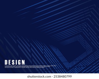 Premium background design with diagonal dark blue stripes pattern. Vector horizontal template for digital luxury business banner, contemporary formal invitation, luxury voucher, prestigious gift.