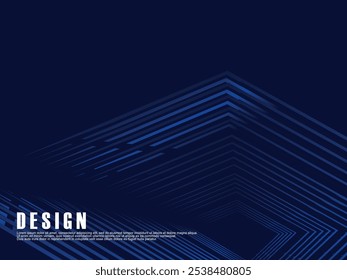 Design de fundo premium com padrão de listras azul escuro diagonal. Modelo horizontal vetorial para banner de negócios de luxo digital, convite formal contemporâneo, voucher de luxo, presente de prestígio.