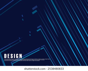 Diseño de fondo de Premium con patrón de rayas azul oscuro diagonal. Plantilla Horizontal de Vector para Anuncio de negocios de lujo digital, invitación formal contemporánea, cupón de lujo, regalo prestigioso.