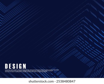 Diseño de fondo de Premium con patrón de rayas azul oscuro diagonal. Plantilla Horizontal de Vector para Anuncio de negocios de lujo digital, invitación formal contemporánea, cupón de lujo, regalo prestigioso.
