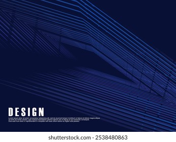 Premium background design with diagonal dark blue stripes pattern. Vector horizontal template for digital luxury business banner, contemporary formal invitation, luxury voucher, prestigious gift.