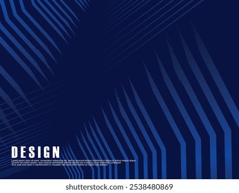 Premium background design with diagonal dark blue stripes pattern. Vector horizontal template for digital luxury business banner, contemporary formal invitation, luxury voucher, prestigious gift.