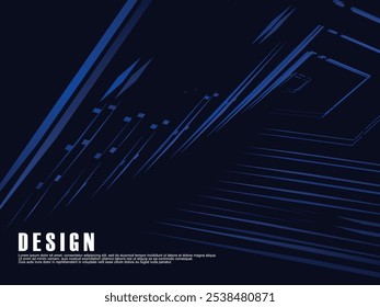 Diseño de fondo de Premium con patrón de rayas azul oscuro diagonal. Plantilla Horizontal de Vector para Anuncio de negocios de lujo digital, invitación formal contemporánea, cupón de lujo, regalo prestigioso.