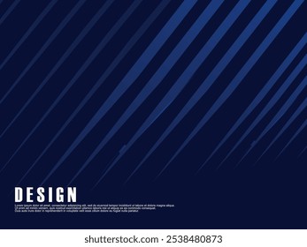 Design de fundo premium com padrão de listras azul escuro diagonal. Modelo horizontal vetorial para banner de negócios de luxo digital, convite formal contemporâneo, voucher de luxo, presente de prestígio.