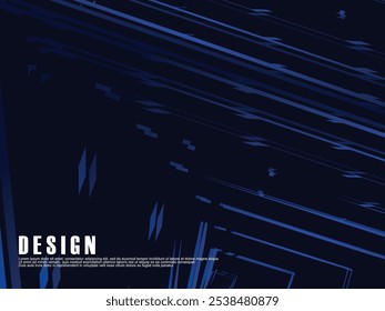 Premium background design with diagonal dark blue stripes pattern. Vector horizontal template for digital luxury business banner, contemporary formal invitation, luxury voucher, prestigious gift.