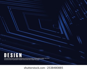 Design de fundo premium com padrão de listras azul escuro diagonal. Modelo horizontal vetorial para banner de negócios de luxo digital, convite formal contemporâneo, voucher de luxo, presente de prestígio.