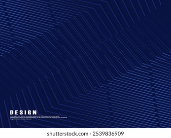 Diseño de fondo de Premium con patrón de rayas azul oscuro diagonal. Plantilla Horizontal de Vector para Anuncio de negocios de lujo digital, invitación formal contemporánea, cupón de lujo, certificado de regalo, etc.
