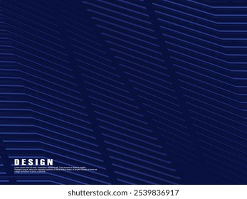 Premium background design with diagonal dark blue stripes pattern. Vector horizontal template for digital luxury business banner, contemporary formal invitation, luxury voucher, gift certificate, etc.