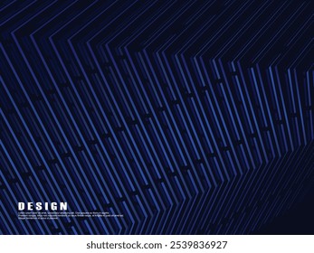 Premium-Hintergrund-Design mit diagonalen dunkelblauen Streifen Muster. Vektor horizontale Vorlage für digitale Luxus-Business-Banner, zeitgenössische formelle Einladung, Luxus-Gutschein, Geschenkgutschein, etc.