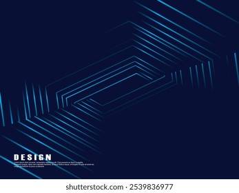Design de fundo premium com padrão de listras azul escuro diagonal. Modelo horizontal vetorial para banner de negócios de luxo digital, convite formal contemporâneo, voucher de luxo, certificado de presente, etc.