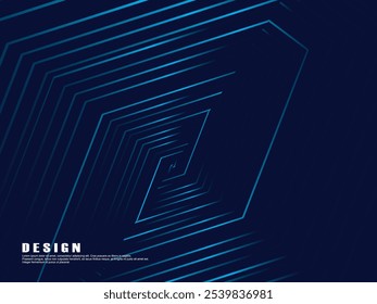 Premium-Hintergrund-Design mit diagonalen dunkelblauen Streifen Muster. Vektor horizontale Vorlage für digitale Luxus-Business-Banner, zeitgenössische formelle Einladung, Luxus-Gutschein, Geschenkgutschein, etc.