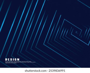 Premium background design with diagonal dark blue stripes pattern. Vector horizontal template for digital luxury business banner, contemporary formal invitation, luxury voucher, gift certificate, etc.