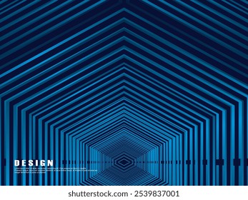 Diseño de fondo de Premium con patrón de rayas azul oscuro diagonal. Plantilla Horizontal de Vector para Anuncio de negocios de lujo digital, invitación formal contemporánea, cupón de lujo, certificado de regalo, etc.