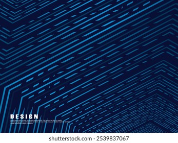 Premium background design with diagonal dark blue stripes pattern. Vector horizontal template for digital luxury business banner, contemporary formal invitation, luxury voucher, gift certificate, etc.