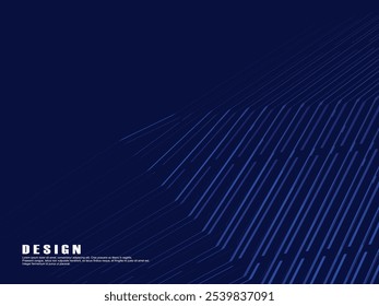 Premium background design with diagonal dark blue stripes pattern. Vector horizontal template for digital luxury business banner, contemporary formal invitation, luxury voucher, gift certificate, etc.