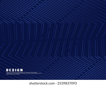 Diseño de fondo de Premium con patrón de rayas azul oscuro diagonal. Plantilla Horizontal de Vector para Anuncio de negocios de lujo digital, invitación formal contemporánea, cupón de lujo, certificado de regalo, etc.