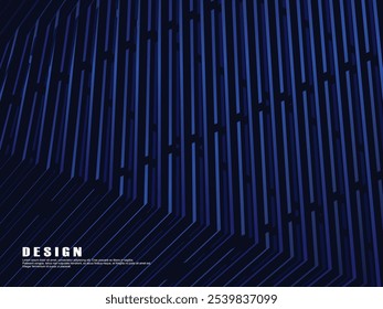 Premium background design with diagonal dark blue stripes pattern. Vector horizontal template for digital luxury business banner, contemporary formal invitation, luxury voucher, gift certificate, etc.