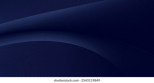 Diseño de fondo de Premium con patrón de línea azul oscuro diagonal. Plantilla Horizontal del Vector para el Anuncio de negocios de Lux digital, invitación formal contemporánea, vale de lujo, certificado de regalo prestigioso