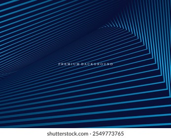 Premium-Hintergrund-Design mit diagonalen dunkelblauen Streifen Muster. Vektor horizontale Vorlage für Digital Lux Business Banner, zeitgenössische formelle Einladung, Luxus-Gutschein, prestigeträchtige Geschenk-Zertifikat