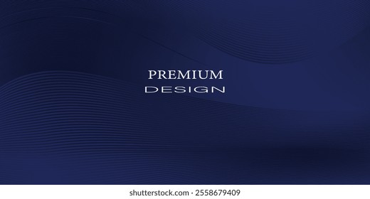 Premium background design with diagonal dark blue line pattern. Vector template