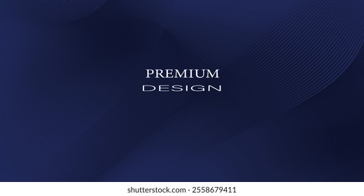 Premium background design with diagonal dark blue line pattern. Vector template