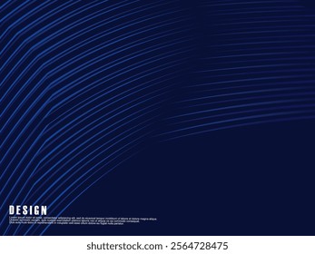 Premium background design with diagonal dark blue stripes pattern. Vector horizontal template for digital lux business banner, contemporary formal invitation, luxury voucher, prestigious gift certific