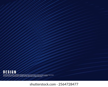 Premium background design with diagonal dark blue stripes pattern. Vector horizontal template for digital lux business banner, contemporary formal invitation, luxury voucher, prestigious gift certific