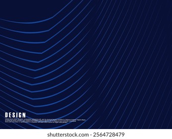 Premium background design with diagonal dark blue stripes pattern. Vector horizontal template for digital lux business banner, contemporary formal invitation, luxury voucher, prestigious gift certific