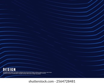 Premium background design with diagonal dark blue stripes pattern. Vector horizontal template for digital lux business banner, contemporary formal invitation, luxury voucher, prestigious gift certific