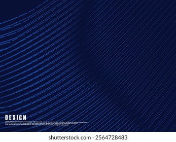 Premium background design with diagonal dark blue stripes pattern. Vector horizontal template for digital lux business banner, contemporary formal invitation, luxury voucher, prestigious gift certific