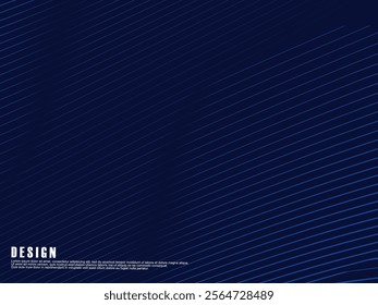 Premium background design with diagonal dark blue stripes pattern. Vector horizontal template for digital lux business banner, contemporary formal invitation, luxury voucher, prestigious gift certific