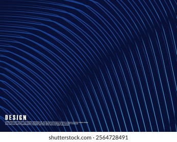 Premium background design with diagonal dark blue stripes pattern. Vector horizontal template for digital lux business banner, contemporary formal invitation, luxury voucher, prestigious gift certific