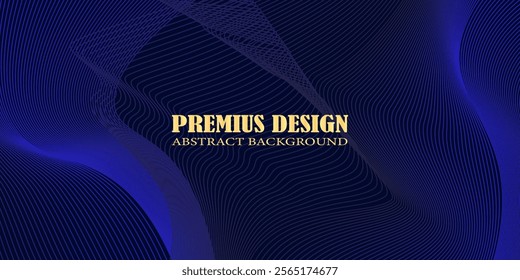 Premium background design with diagonal dark blue line pattern. Vector template for digital luxury banner, invitation, voucher, certificate. Eps10