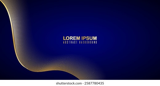 Premium background design with diagonal dark blue line pattern. Vector horizontal template for digital lux business banner, contemporary formal invitation, luxury voucher, prestigious gift certificate