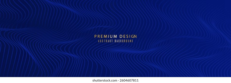 Premium background design with diagonal dark blue line pattern. Vector template for digital luxury banner, invitation, voucher, certificate. Eps10