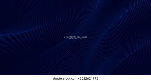Premium background design with diagonal dark blue line pattern. Vector template for digital luxury banner, invitation, voucher, certificate. Eps10