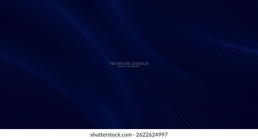 Premium background design with diagonal dark blue line pattern. Vector template for digital luxury banner, invitation, voucher, certificate. Eps10