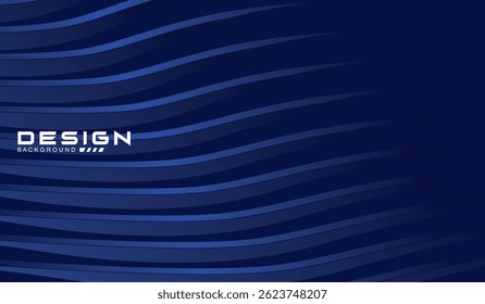 Premium background design with diagonal dark blue stripes pattern. Vector horizontal template for digital lux business banner, contemporary formal invitation, luxury voucher, prestigious gift certific