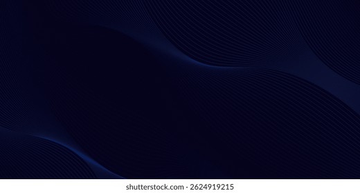 Premium background design with diagonal dark blue line pattern. Vector horizontal template for digital lux business banner, contemporary formal invitation, luxury voucher, prestigious gift certificate